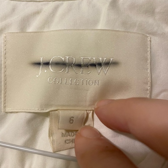 J.Crew Collection Jeweled Collar Shirt White and Black Size 6 Button Up - Picture 5 of 6